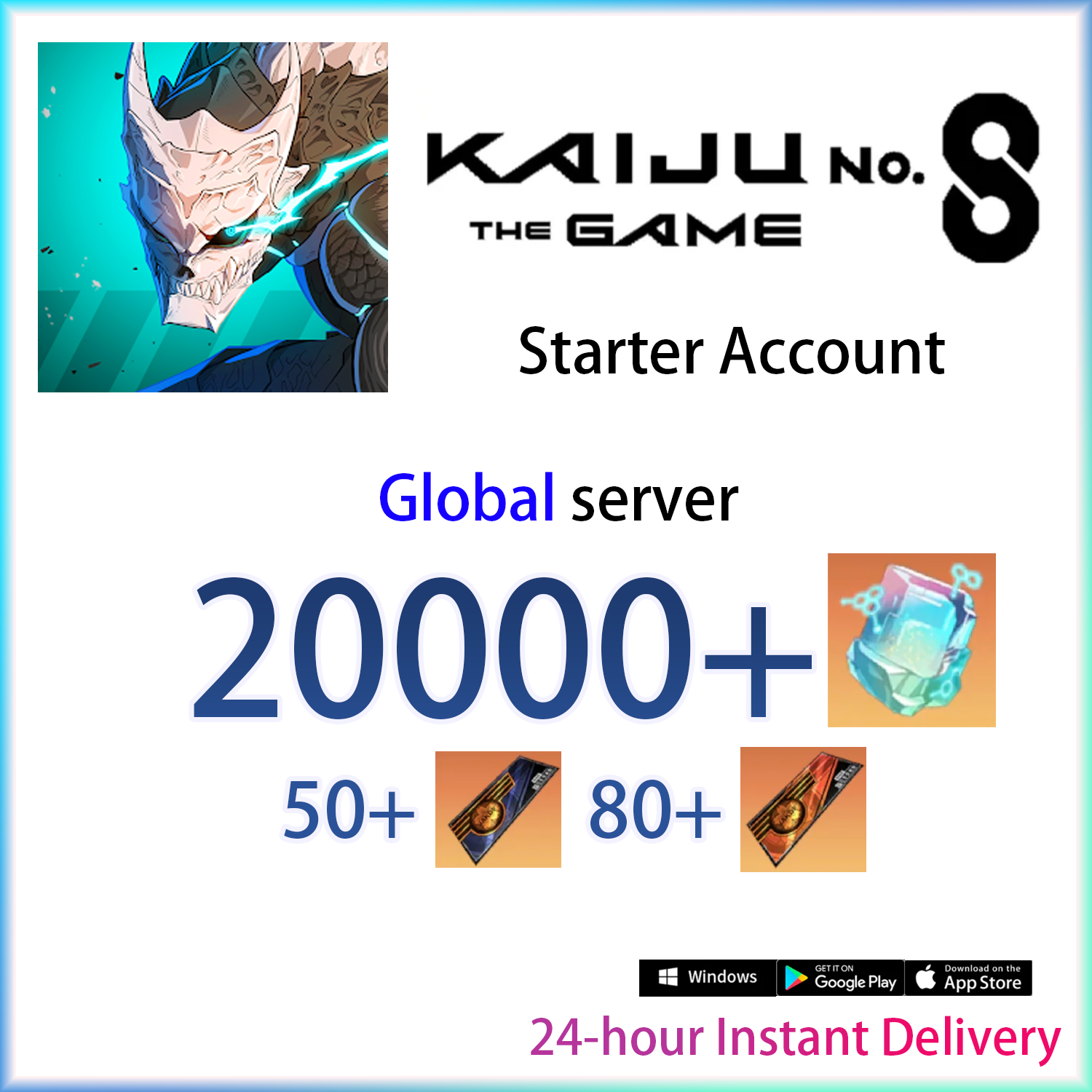 [GLOBAL] [INSTANT] 20000+ Crystals | Kaiju No. 8 The Game Starter Account (see options)-Mobile Games Starter