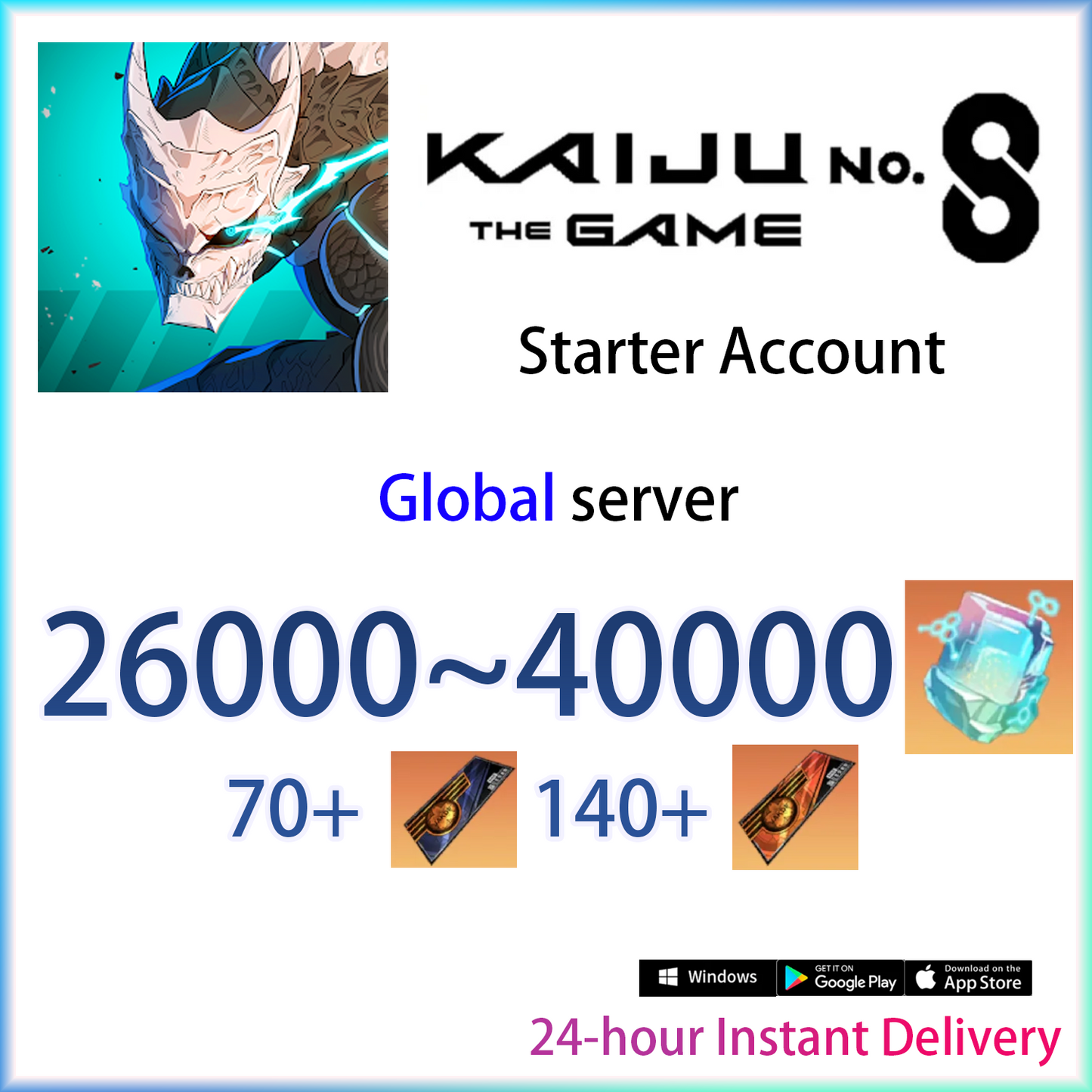 [GLOBAL] [INSTANT] 26000+ Crystals | Kaiju No. 8 The Game Starter Account (see options)-Mobile Games Starter