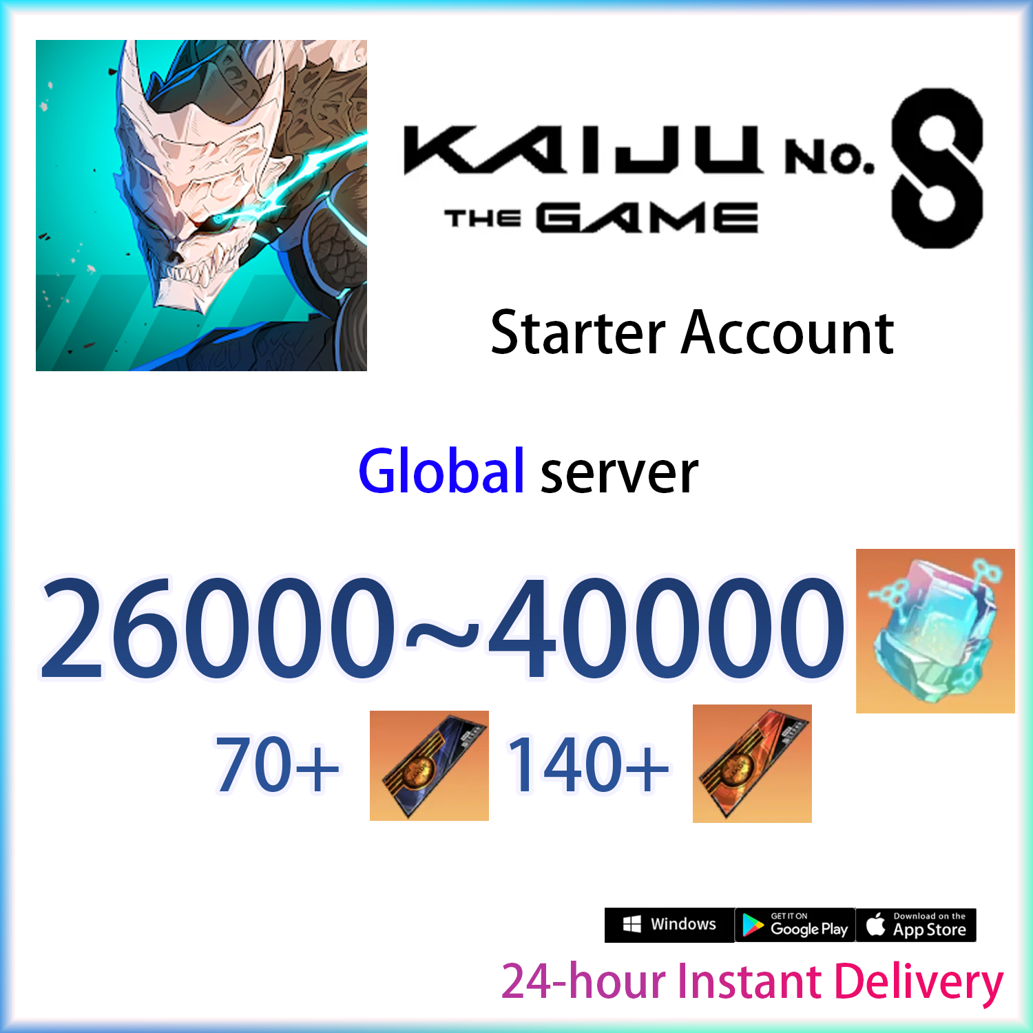 [GLOBAL] [INSTANT] 26000+ Crystals | Kaiju No. 8 The Game Starter Account (see options)-Mobile Games Starter
