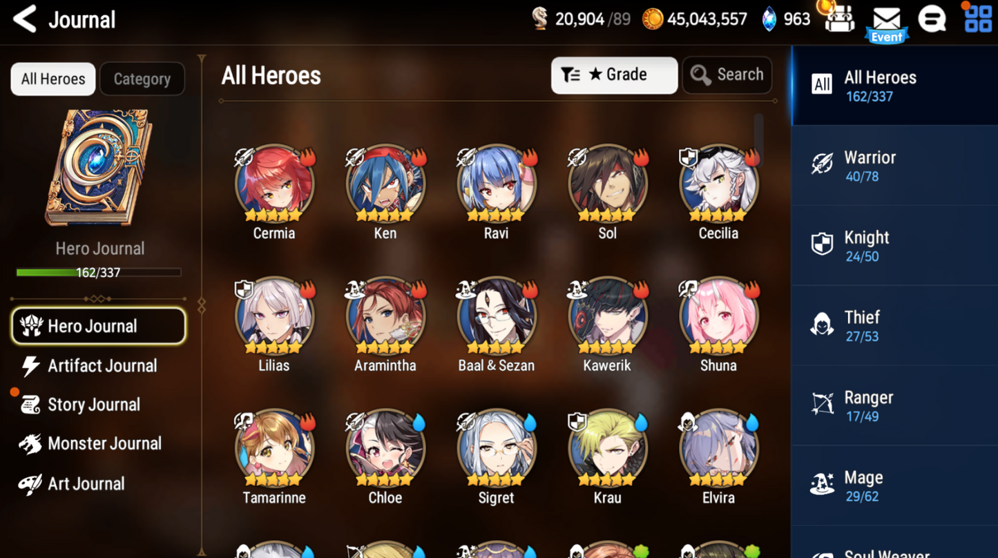 [GLOBAL] [INSTANT] Epic 7 Seven 12ML+28 4*ML Conqueror Lilias Fallen Cecilia Ken Luluca + Name 10-10 Account-Mobile Games Starter