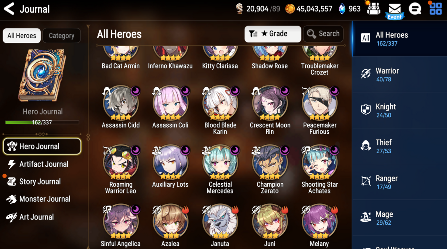 [GLOBAL] [INSTANT] Epic 7 Seven 12ML+28 4*ML Conqueror Lilias Fallen Cecilia Ken Luluca + Name 10-10 Account-Mobile Games Starter