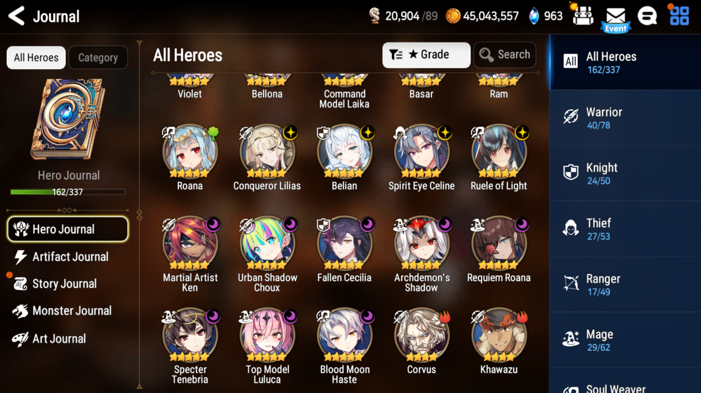 [GLOBAL] [INSTANT] Epic 7 Seven 12ML+28 4*ML Conqueror Lilias Fallen Cecilia Ken Luluca + Name 10-10 Account-Mobile Games Starter