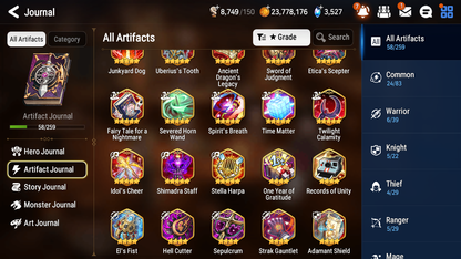 [GLOBAL] [INSTANT] Epic 7 Seven 1ML 2LIM Astromancer Elena Dizzy Baiken + ML pulls Mystics + 20 Speed Aged Starter Account-Mobile Games Starter