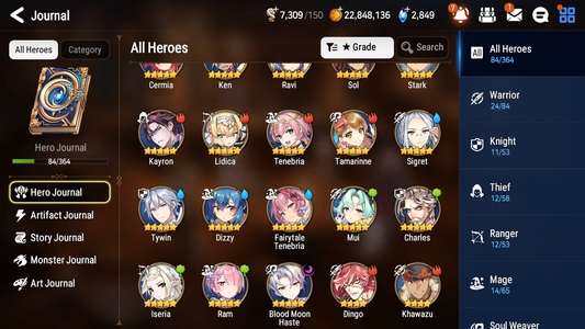 [GLOBAL] [INSTANT] Epic 7 Seven 1ML 2LIM Blood Moon Haste Dizzy Fairytale Tenebria + ML Mystics pulls + 20 Speed Aged Starter Account-Mobile Games Starter
