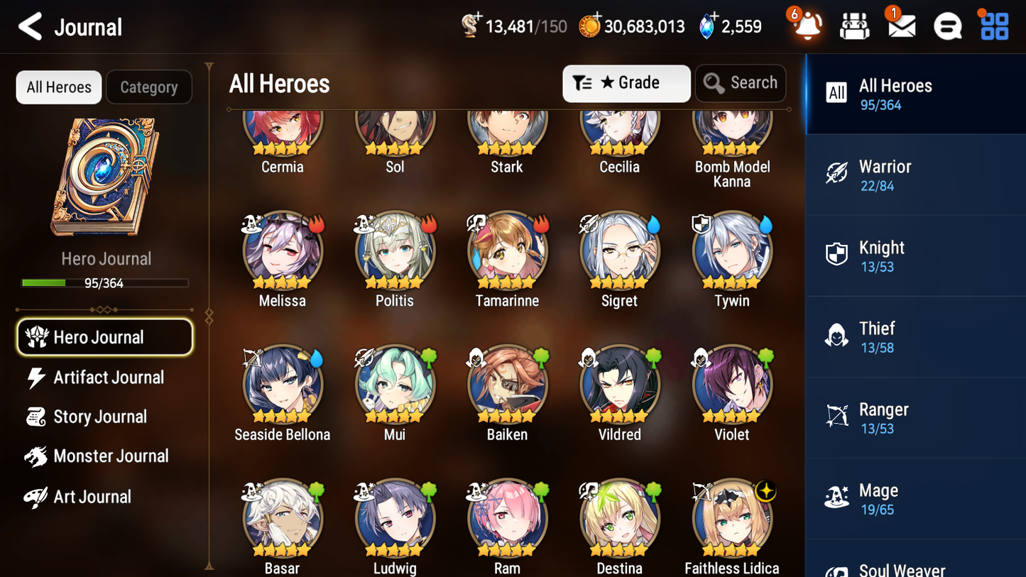 [GLOBAL] [INSTANT] Epic 7 Seven 1ML 2LIM Faithless Lidica Seaside Bellona Baiken + ML Mystics pulls + 20 Speed Aged Starter Account-Mobile Games Starter