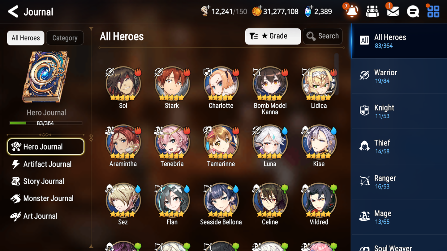 [GLOBAL] [INSTANT] Epic 7 Seven 1ML 2LIM New Moon Luna Seaside Bellona Luna double + ML Mystics pulls + 20 Speed Aged Starter Account-Mobile Games Starter