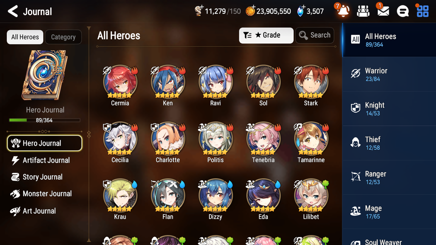 [GLOBAL] [INSTANT] Epic 7 Seven 1ML 2LIM Operator Sigret Dizzy Baiken + ML pulls Mystics + 20 Speed Aged Starter Account-Mobile Games Starter