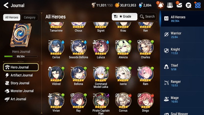 [GLOBAL] [INSTANT] Epic 7 Seven 1ML 2LIM Pirate Captain Flan Seaside Bellona Cerise + ML Mystics pulls + 20 Speed Aged Starter Account-Mobile Games Starter
