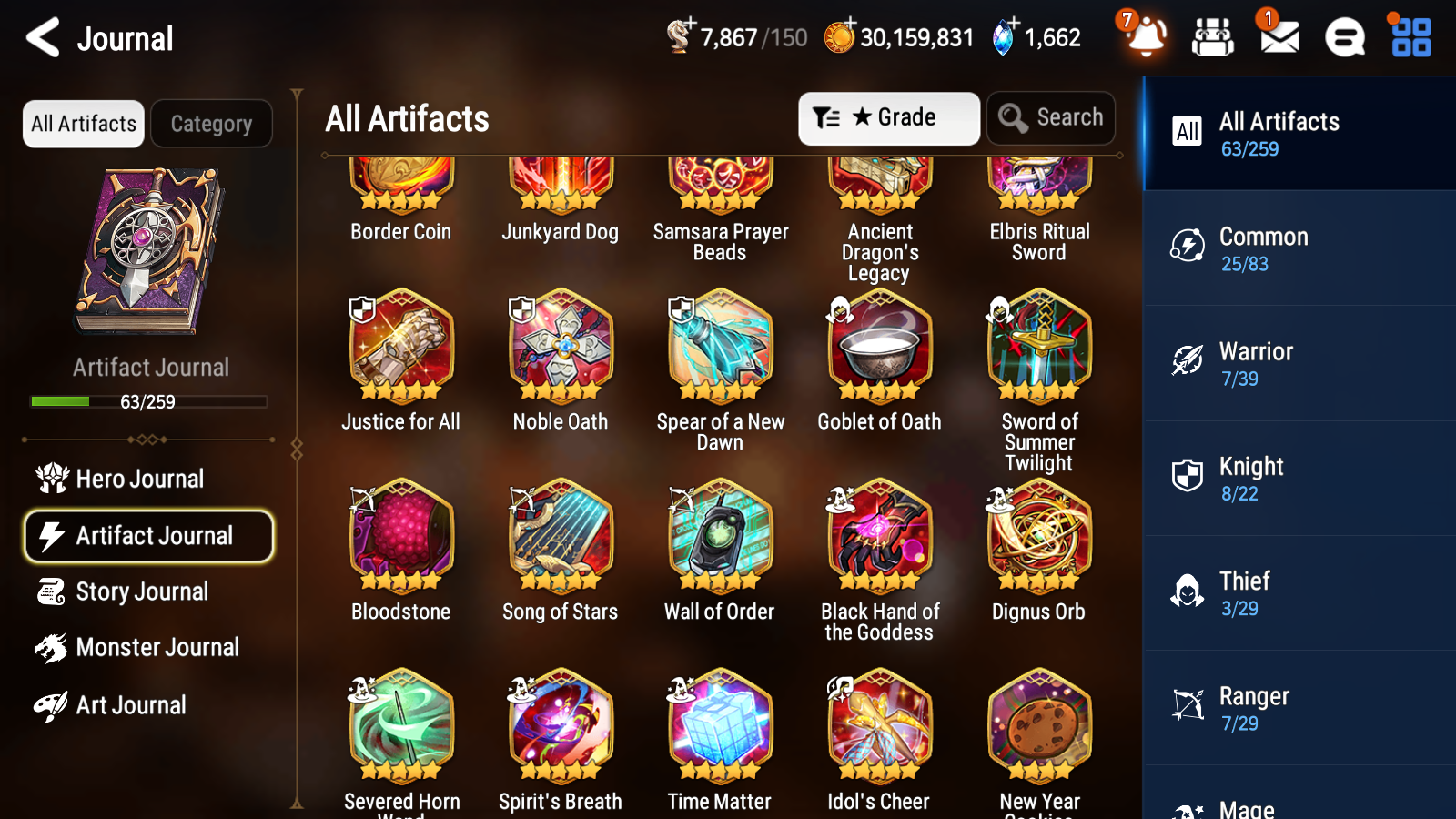 [GLOBAL] [INSTANT] Epic 7 Seven 1ML 2LIM Silver Blade Aramintha Diene Luna + ML Mystics pulls + 20 Speed Aged Starter Account-Mobile Games Starter