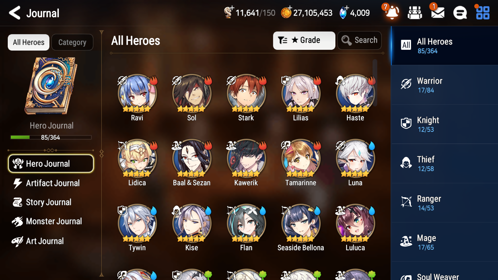 [GLOBAL] [INSTANT] Epic 7 Seven 1ML 2LIM Silver Blade Aramintha Seaside Bellona Luna + ML pulls Mystics + 20 Speed Aged Starter Account-Mobile Games Starter