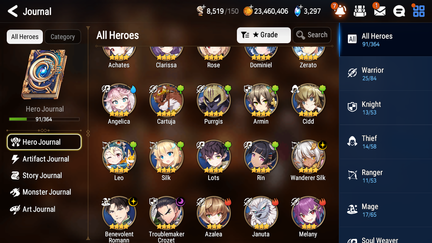 [GLOBAL] [INSTANT] Epic 7 Seven 1ML 2LIM Sylvan Sage Vivian Luna Dizzy + ML pulls Mystics + 20 Speed Aged Starter Account-Mobile Games Starter