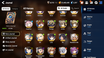 [GLOBAL] [INSTANT] Epic 7 Seven 1ML 2LIM Sylvan Sage Vivian Luna Dizzy + ML pulls Mystics + 20 Speed Aged Starter Account-Mobile Games Starter