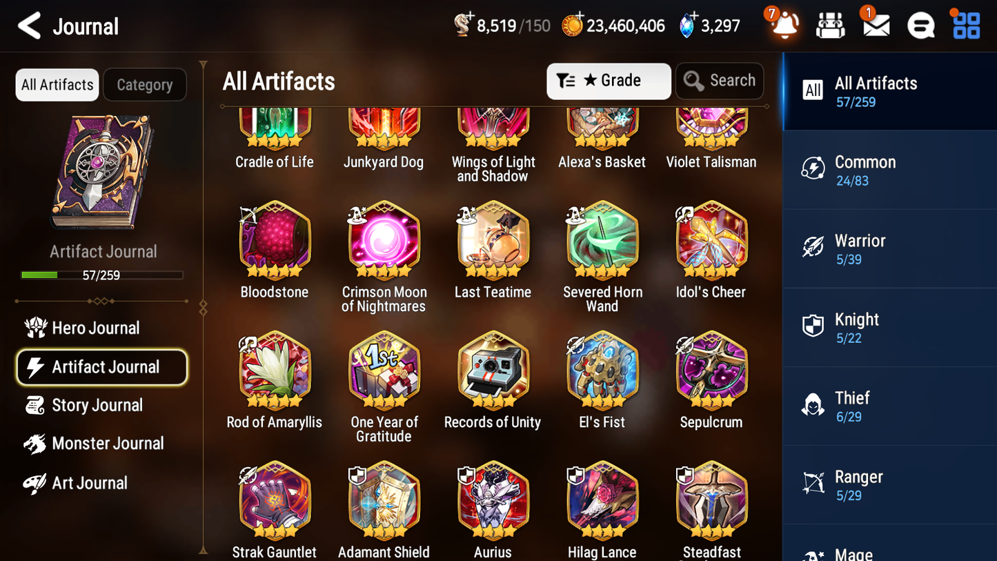 [GLOBAL] [INSTANT] Epic 7 Seven 1ML 2LIM Sylvan Sage Vivian Luna Dizzy + ML pulls Mystics + 20 Speed Aged Starter Account-Mobile Games Starter