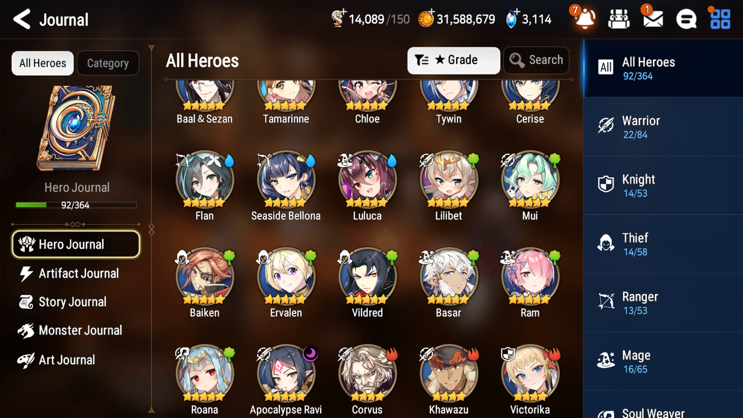 [GLOBAL] [INSTANT] Epic 7 Seven 1ML 3LIM Apocalypse Ravi Seaside Bellona Cerise Baiken + ML Mystics pulls + 20 Speed Aged Starter Account-Mobile Games Starter