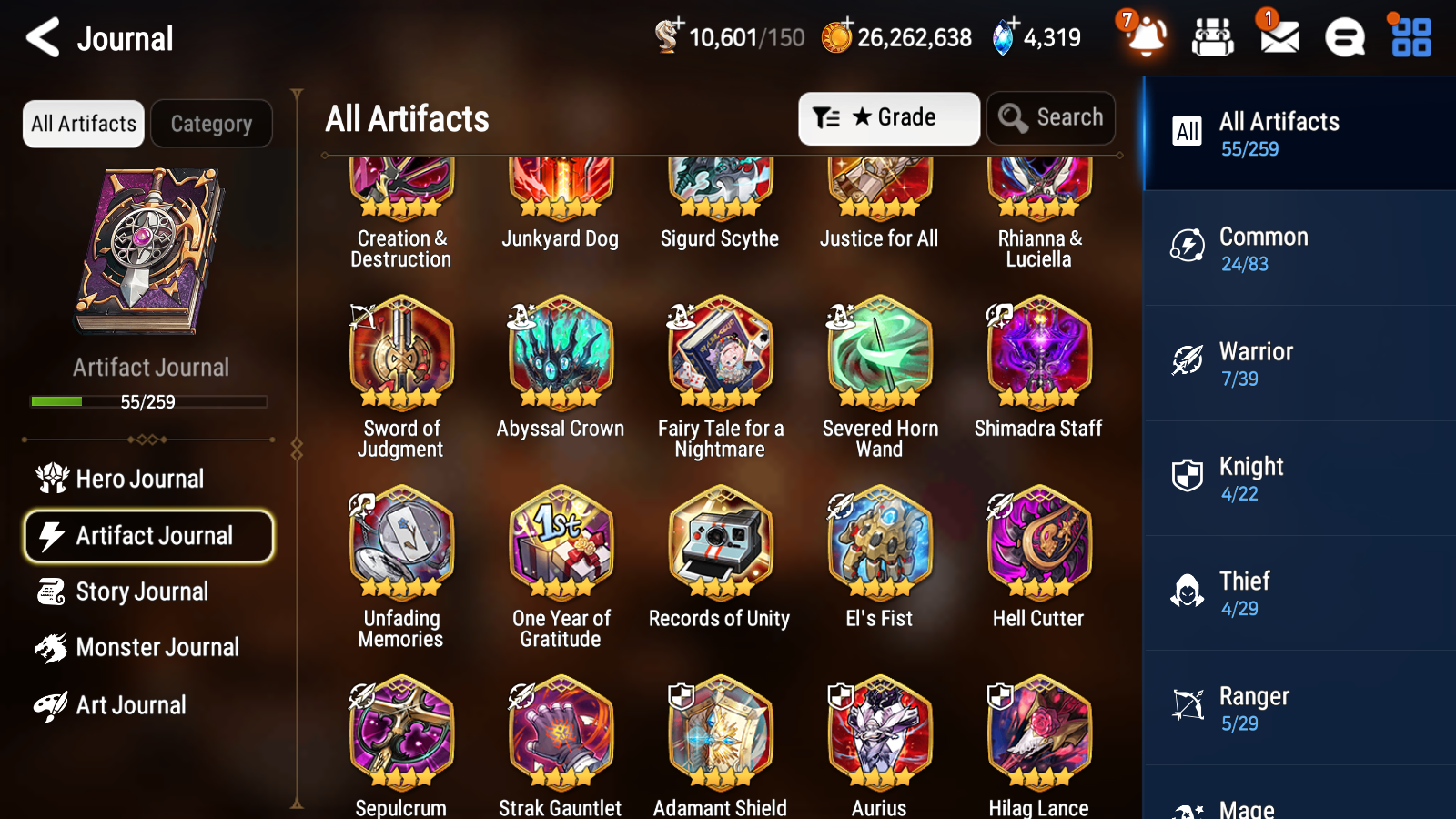 [GLOBAL] [INSTANT] Epic 7 Seven 1ML 3LIM Arbiter Vildred Fairytale Tenebria Dizzy Baiken + ML pulls Mystics + 20 Speed Aged Starter Account-Mobile Games Starter