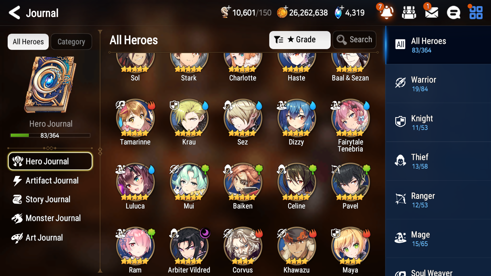 [GLOBAL] [INSTANT] Epic 7 Seven 1ML 3LIM Arbiter Vildred Fairytale Tenebria Dizzy Baiken + ML pulls Mystics + 20 Speed Aged Starter Account-Mobile Games Starter