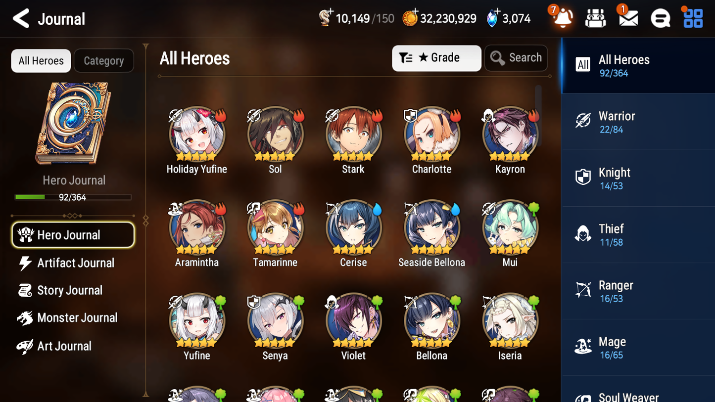 [GLOBAL] [INSTANT] Epic 7 Seven 1ML 3LIM Conqueror Lilias Seaside Bellona Cerise Holiday Yufine + ML Mystics pulls + 20 Speed Aged Starter Account-Mobile Games Starter