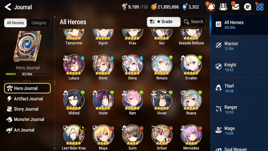 [GLOBAL] [INSTANT] Epic 7 Seven 1ML 3LIM Last Rider Krau Seaside Bellona Rimuru Diene + ML pulls Mystics+20 Speed Starter Account-Mobile Games Starter