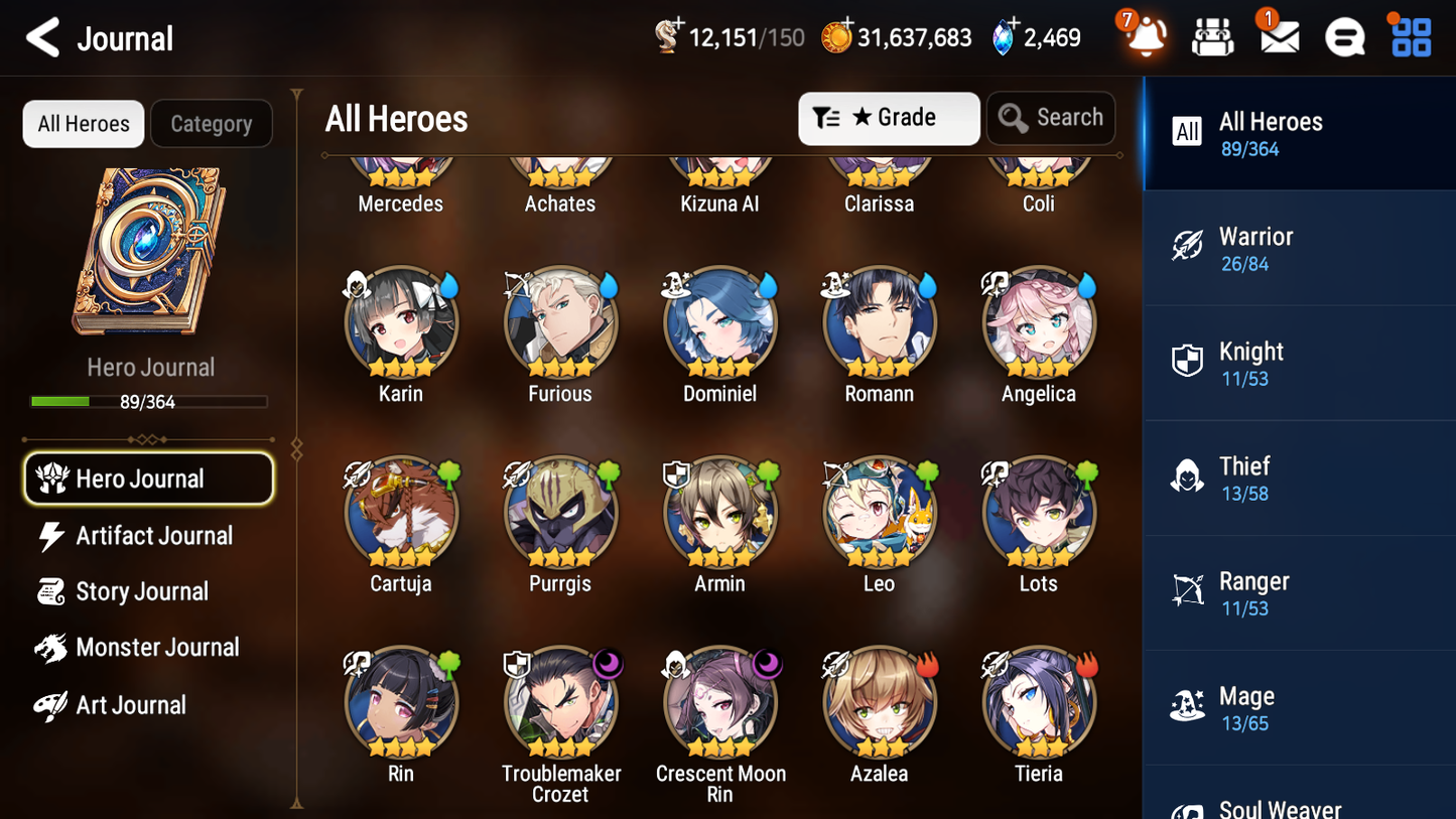 [GLOBAL] [INSTANT] Epic 7 Seven 1ML 3LIM Lone Crescent Bellona Holiday Yufine Luna Diene + ML Mystics pulls + 20 Speed Aged Starter Account-Mobile Games Starter