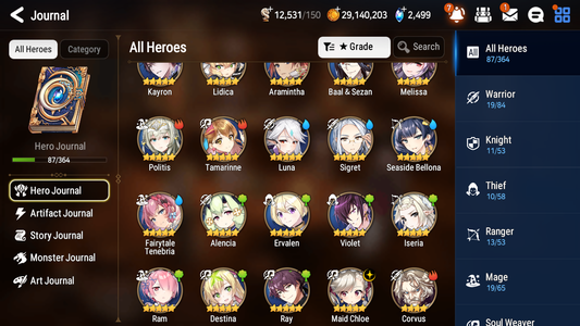 [GLOBAL] [INSTANT] Epic 7 Seven 1ML 3LIM Maid Chloe Fairytale Tenebria Seaside Bellona Luna + ML Mystics pulls + 20 Speed Aged Starter Account-Mobile Games Starter