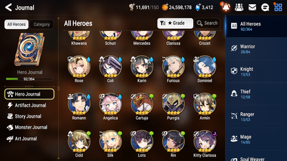 [GLOBAL] [INSTANT] Epic 7 Seven 1ML 3LIM New Moon Luna Baiken Diene double Luna + ML pulls Mystics+20 Speed Starter Account-Mobile Games Starter
