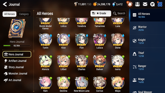 [GLOBAL] [INSTANT] Epic 7 Seven 1ML 3LIM New Moon Luna Baiken Diene double Luna + ML pulls Mystics+20 Speed Starter Account-Mobile Games Starter