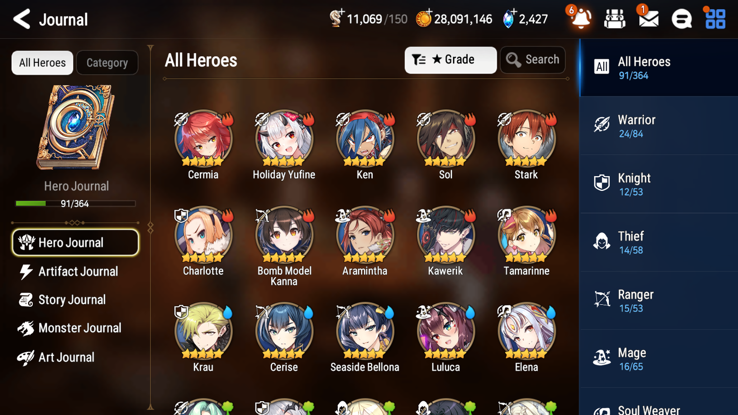 [GLOBAL] [INSTANT] Epic 7 Seven 1ML 3LIM New Moon Luna Holiday Yufine Seaside Bellona Cerise + ML Mystics pulls + 20 Speed Aged Starter Account-Mobile Games Starter