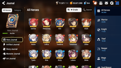 [GLOBAL] [INSTANT] Epic 7 Seven 1ML 3LIM Twisted Eidolon Kayron Dizzy Diene Baiken + ML pulls Mystics+20 Speed Starter Account-Mobile Games Starter