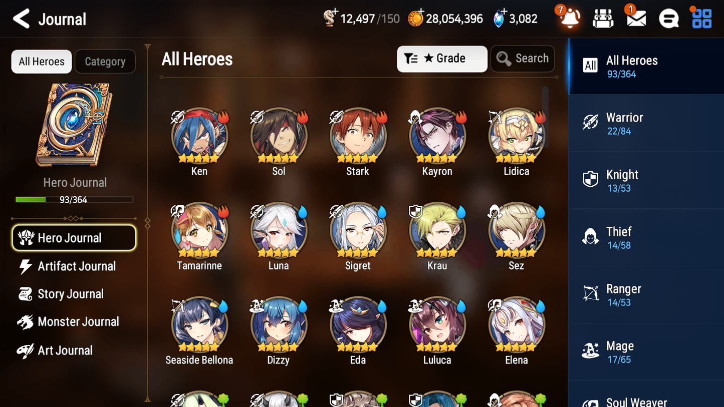 [GLOBAL] [INSTANT] Epic 7 Seven 1ML 4LIM Architect Laika Seaside Bellona Luna Dizzy Baiken+ ML pulls Mystics + 20 Speed Aged Starter Account-Mobile Games Starter