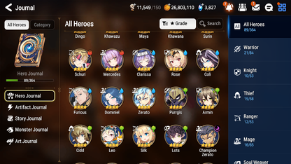 [GLOBAL] [INSTANT] Epic 7 Seven 1ML 4LIM Dark Corvus Dizzy Baiken Diene Cerise + ML pulls Mystics+20 Speed Starter Account-Mobile Games Starter