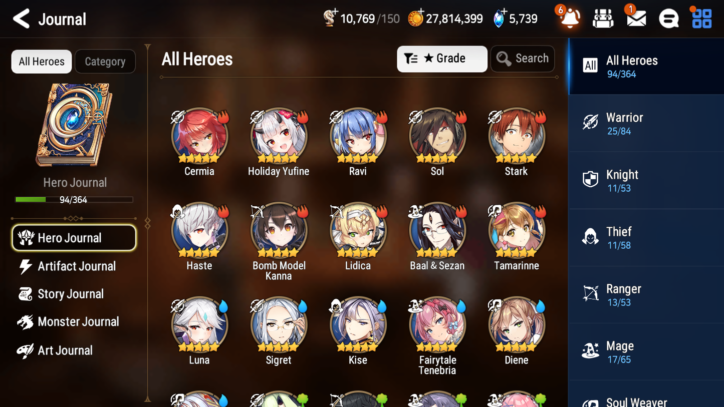 [GLOBAL] [INSTANT] Epic 7 Seven 1ML 4LIM Dragon Bride Senya Holiday Yufine Fairytale Tenebira Luna Diene + ML Mystics pulls + 20 Speed Aged Starter Account-Mobile Games Starter