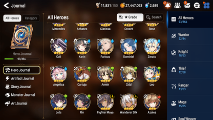 [GLOBAL] [INSTANT] Epic 7 Seven 1ML 4LIM Dragon King Sharun Seaside Bellona Dizzy Baiken Diene + ML pulls Mystics + 20 Speed Aged Starter Account-Mobile Games Starter