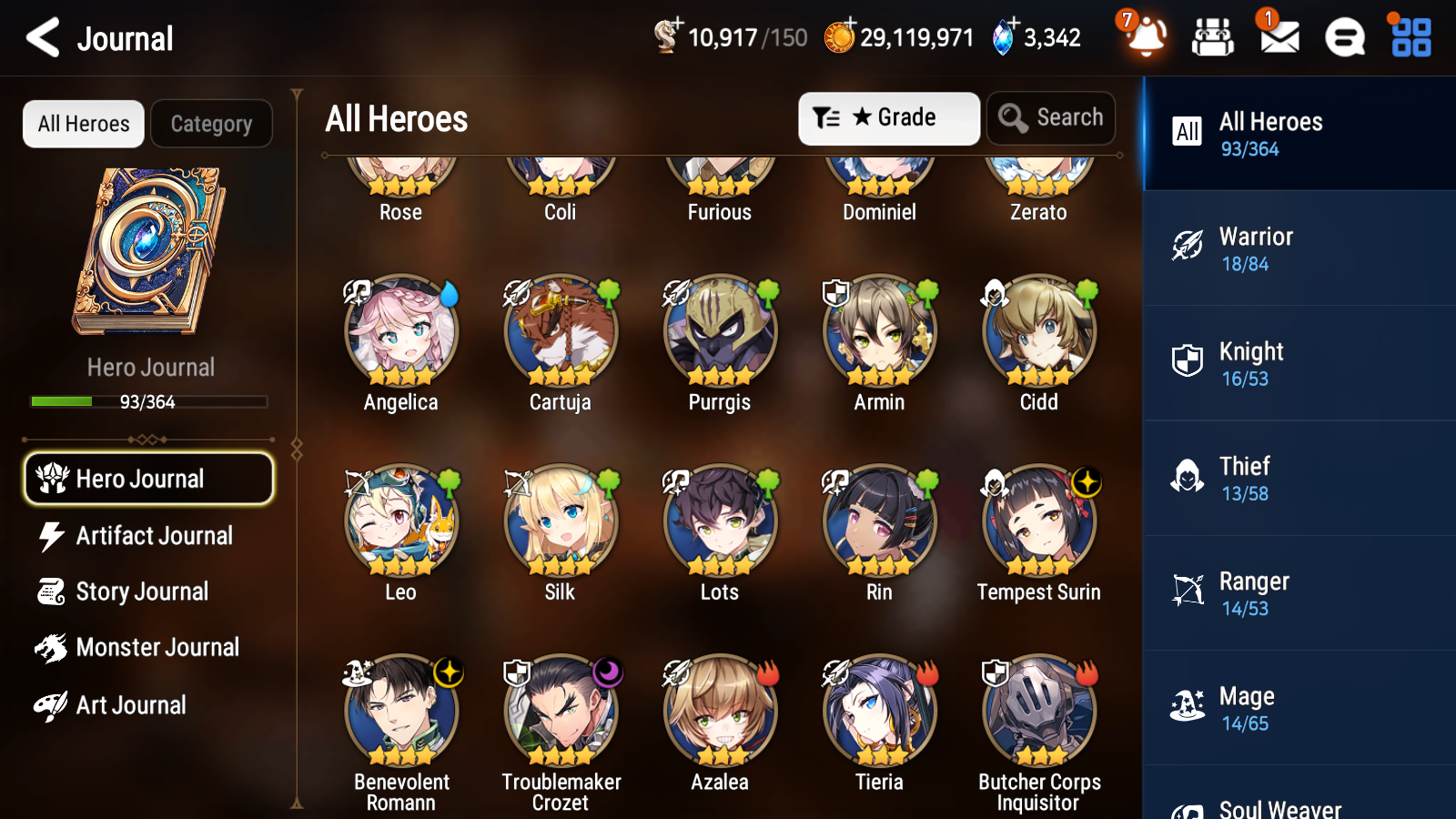 [GLOBAL] [INSTANT] Epic 7 Seven 1ML 4LIM Judge Kise Landy Cerise Diene Luna + ML Mystics pulls + 20 Speed Aged Starter Account-Mobile Games Starter
