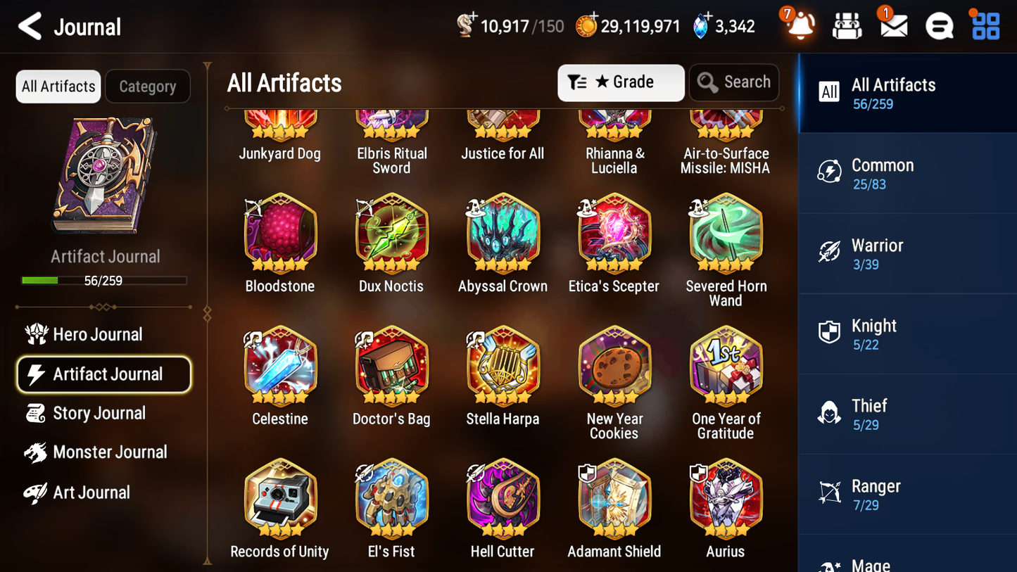 [GLOBAL] [INSTANT] Epic 7 Seven 1ML 4LIM Judge Kise Landy Cerise Diene Luna + ML Mystics pulls + 20 Speed Aged Starter Account-Mobile Games Starter