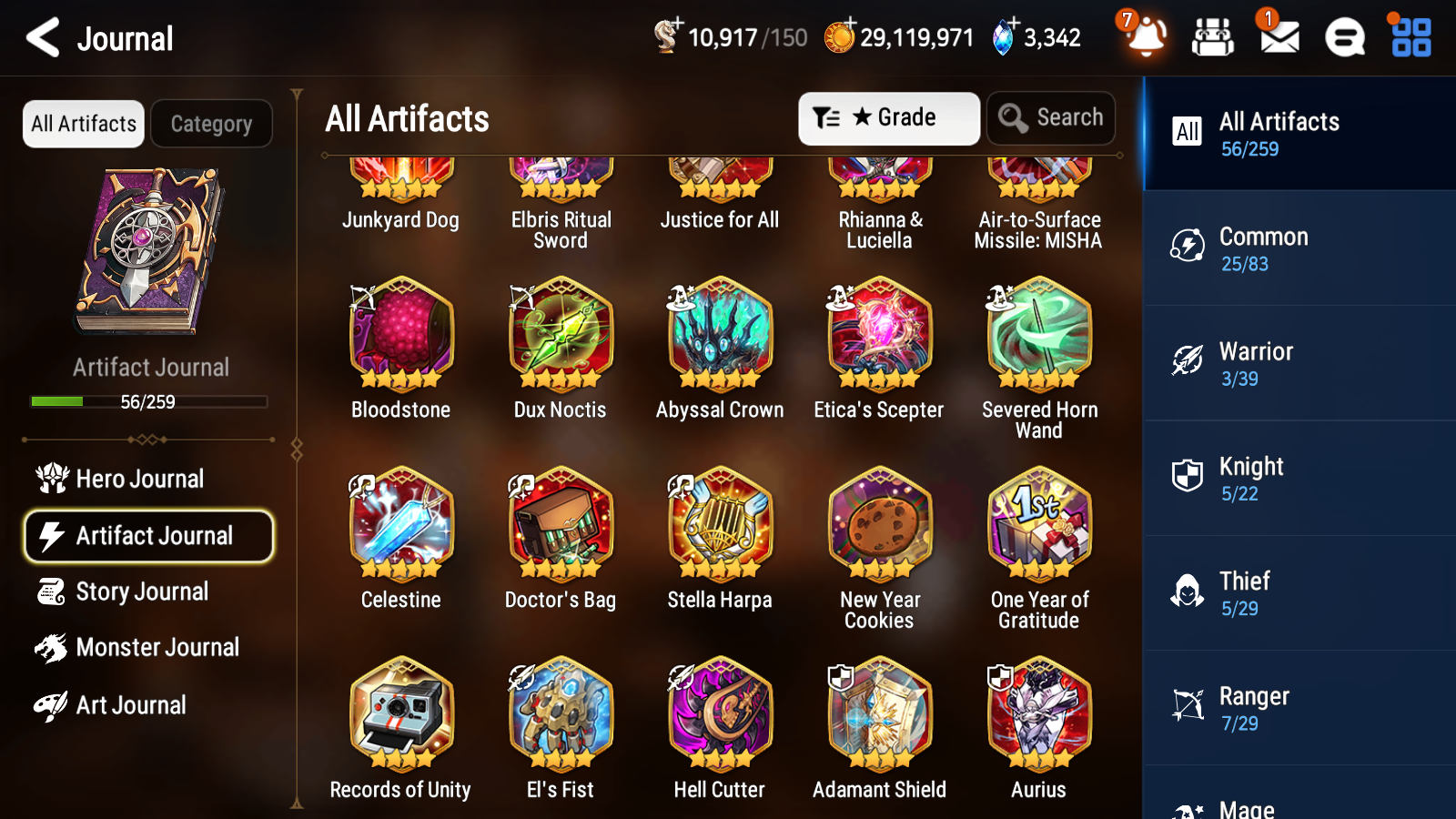 [GLOBAL] [INSTANT] Epic 7 Seven 1ML 4LIM Judge Kise Landy Cerise Diene Luna + ML Mystics pulls + 20 Speed Aged Starter Account-Mobile Games Starter