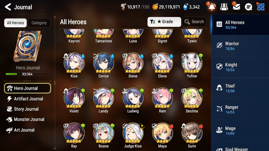 [GLOBAL] [INSTANT] Epic 7 Seven 1ML 4LIM Judge Kise Landy Cerise Diene Luna + ML Mystics pulls + 20 Speed Aged Starter Account-Mobile Games Starter