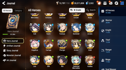 [GLOBAL] [INSTANT] Epic 7 Seven 1ML 4LIM Lone Wolf Peira Luna Fairytale Tenebria Diene Baiken + ML Mystics pulls + 20 Speed Aged Starter Account-Mobile Games Starter