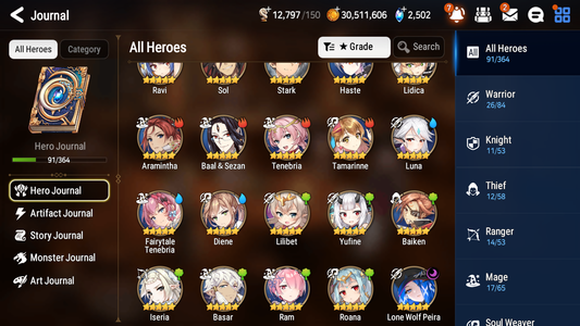 [GLOBAL] [INSTANT] Epic 7 Seven 1ML 4LIM Lone Wolf Peira Luna Fairytale Tenebria Diene Baiken + ML Mystics pulls + 20 Speed Aged Starter Account-Mobile Games Starter