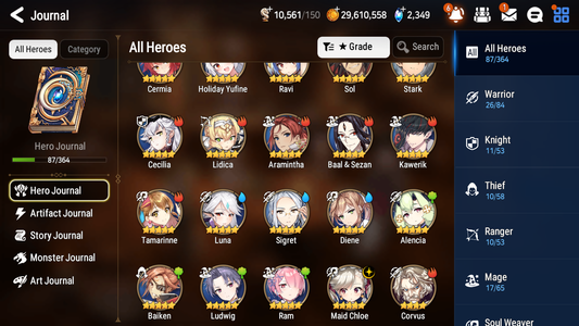 [GLOBAL] [INSTANT] Epic 7 Seven 1ML 4LIM Maid Chloe Holiday Yufine Baiken Luna Diene + ML Mystics pulls + 20 Speed Aged Starter Account-Mobile Games Starter