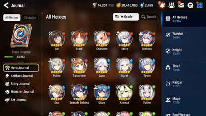 [GLOBAL] [INSTANT] Epic 7 Seven 1ML 4LIM Sage Baal Luna Seaside Bellona Dizzy Baiken + ML pulls Mystics + 20 Speed Aged Starter Account-Mobile Games Starter