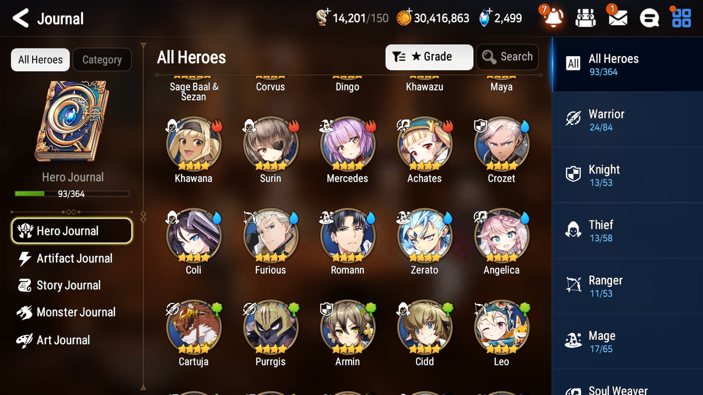 [GLOBAL] [INSTANT] Epic 7 Seven 1ML 4LIM Sage Baal Luna Seaside Bellona Dizzy Baiken + ML pulls Mystics + 20 Speed Aged Starter Account-Mobile Games Starter