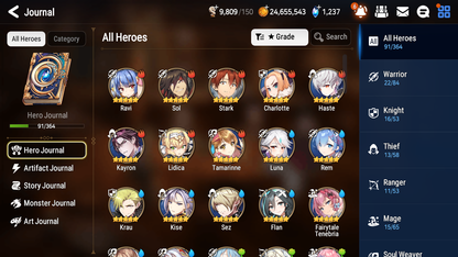 [GLOBAL] [INSTANT] Epic 7 Seven 1ML 5LIM Belian Rimuru Diene Fairytale Tenebria Luna Rem + ML pulls Mystics+20 Speed Starter Account-Mobile Games Starter