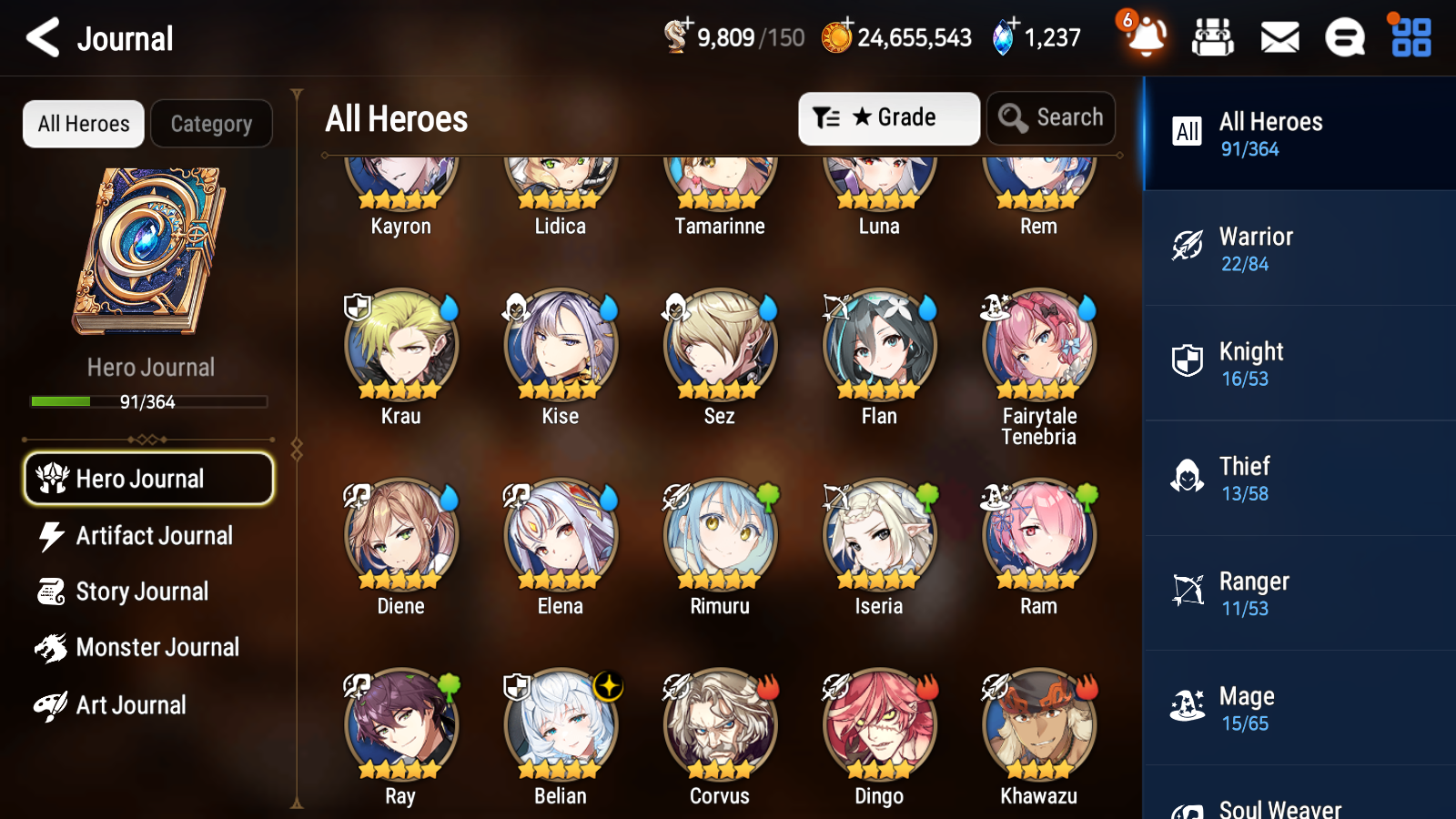 [GLOBAL] [INSTANT] Epic 7 Seven 1ML 5LIM Belian Rimuru Diene Fairytale Tenebria Luna Rem + ML pulls Mystics+20 Speed Starter Account-Mobile Games Starter