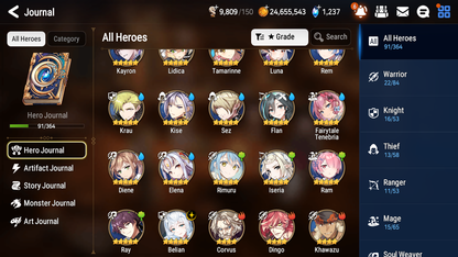 [GLOBAL] [INSTANT] Epic 7 Seven 1ML 5LIM Belian Rimuru Diene Fairytale Tenebria Luna Rem + ML pulls Mystics+20 Speed Starter Account-Mobile Games Starter