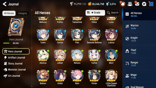 [GLOBAL] [INSTANT] Epic 7 Seven 1ML 5LIM Little Queen Charlotte Rimuru Baiken Seaside Bellona Cerise Luna + ML Mystics pulls + 20 Speed Aged Starter Account-Mobile Games Starter