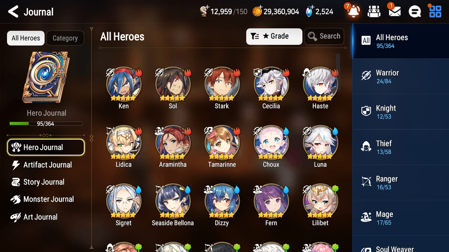 [GLOBAL] [INSTANT] Epic 7 Seven 1ML 5LIM Operator Sigret Fern Luna Seaside Bellona Dizzy Baiken + ML pulls Mystics + 20 Speed Aged Starter Account-Mobile Games Starter