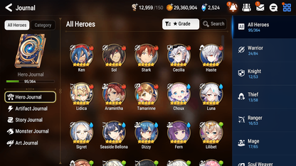 [GLOBAL] [INSTANT] Epic 7 Seven 1ML 5LIM Operator Sigret Fern Luna Seaside Bellona Dizzy Baiken + ML pulls Mystics + 20 Speed Aged Starter Account-Mobile Games Starter
