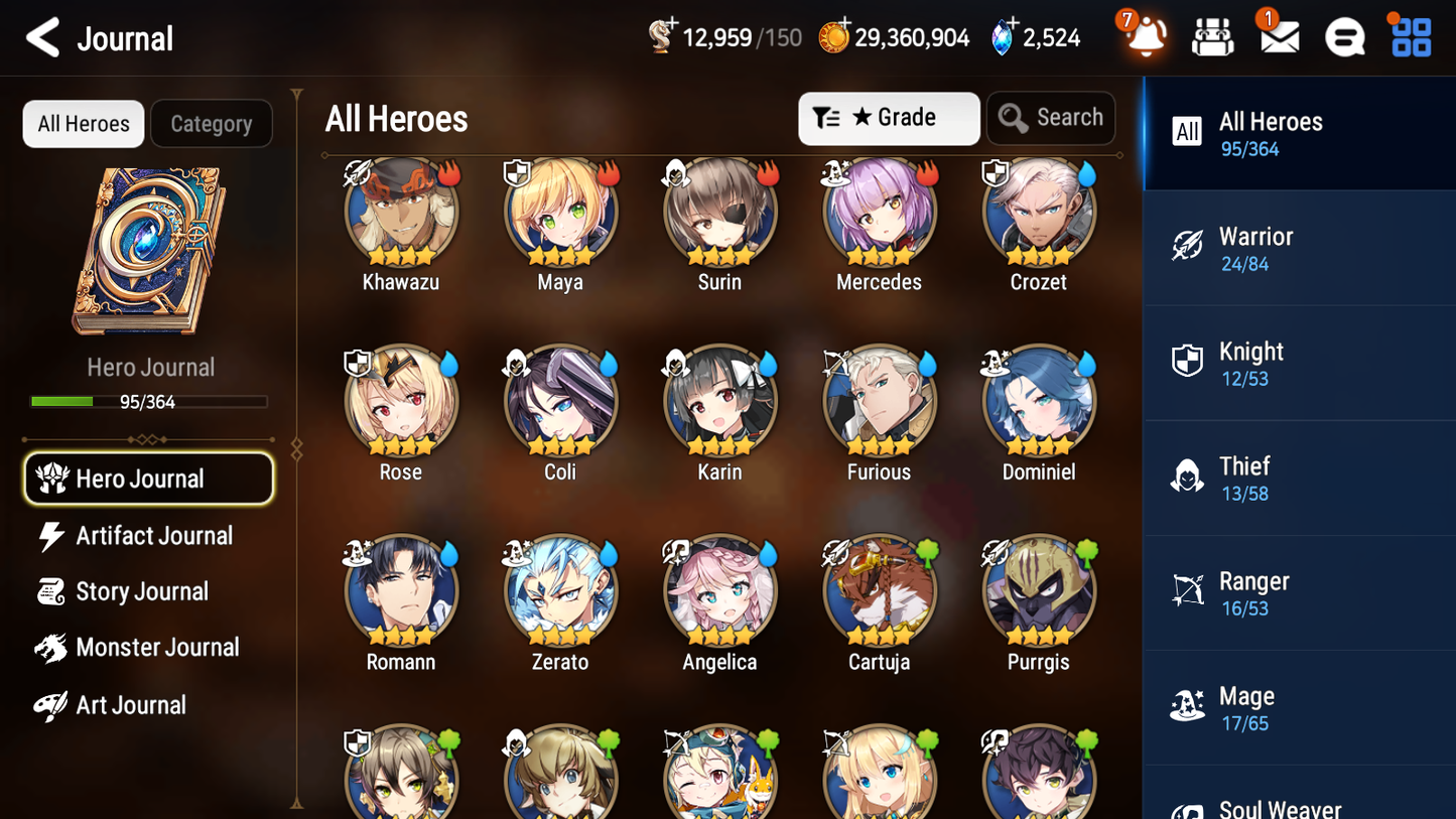 [GLOBAL] [INSTANT] Epic 7 Seven 1ML 5LIM Operator Sigret Fern Luna Seaside Bellona Dizzy Baiken + ML pulls Mystics + 20 Speed Aged Starter Account-Mobile Games Starter