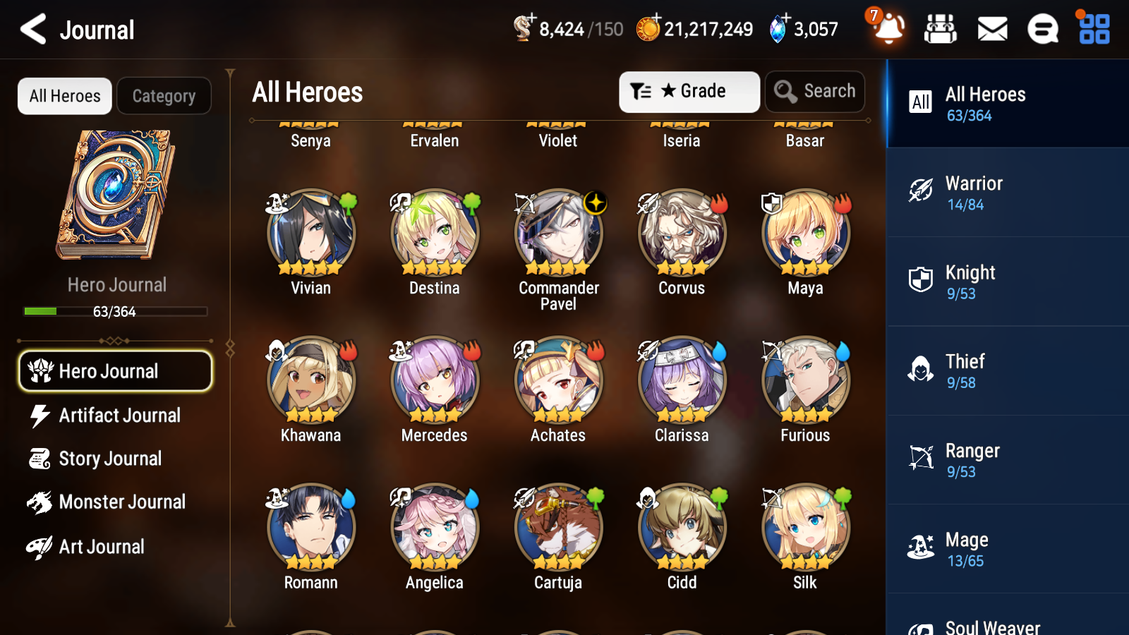 [GLOBAL] [INSTANT] Epic 7 Seven 1ML Commander Pavel + ML Mystics pulls + 20 Speed Aged Starter Account-Mobile Games Starter