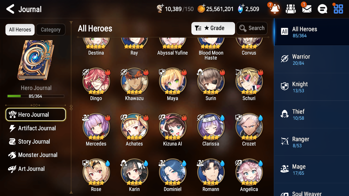 [GLOBAL] [INSTANT] Epic 7 Seven 2ML 1LIM Abyssal Yufine Blood Moon Haste Dizzy + ML Mystics pulls + 20 Speed Aged Starter Account-Mobile Games Starter